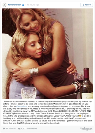Illustration for article titled Tamar Braxton Reportedly Fired From The Real
